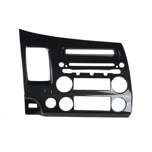 for Honda for Civic 2006-2011 Carbon Fiber Center Console Radio FM Air Switch Panel