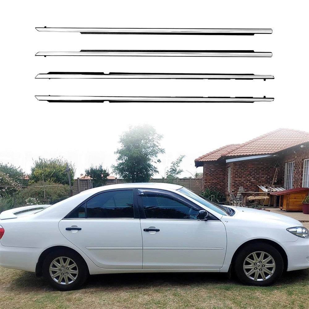 4Pcs Front Rear Door Belt Moulding Set for Toyota for Camry 2002 2003 2004 2005 2006