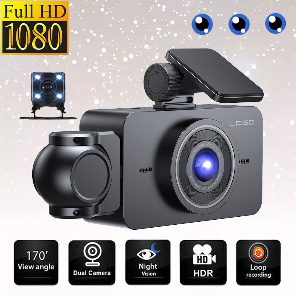 3in 1080P DVR Car Dash Cam Camera Video Recorder WIFI Loop Recording G-Sensor