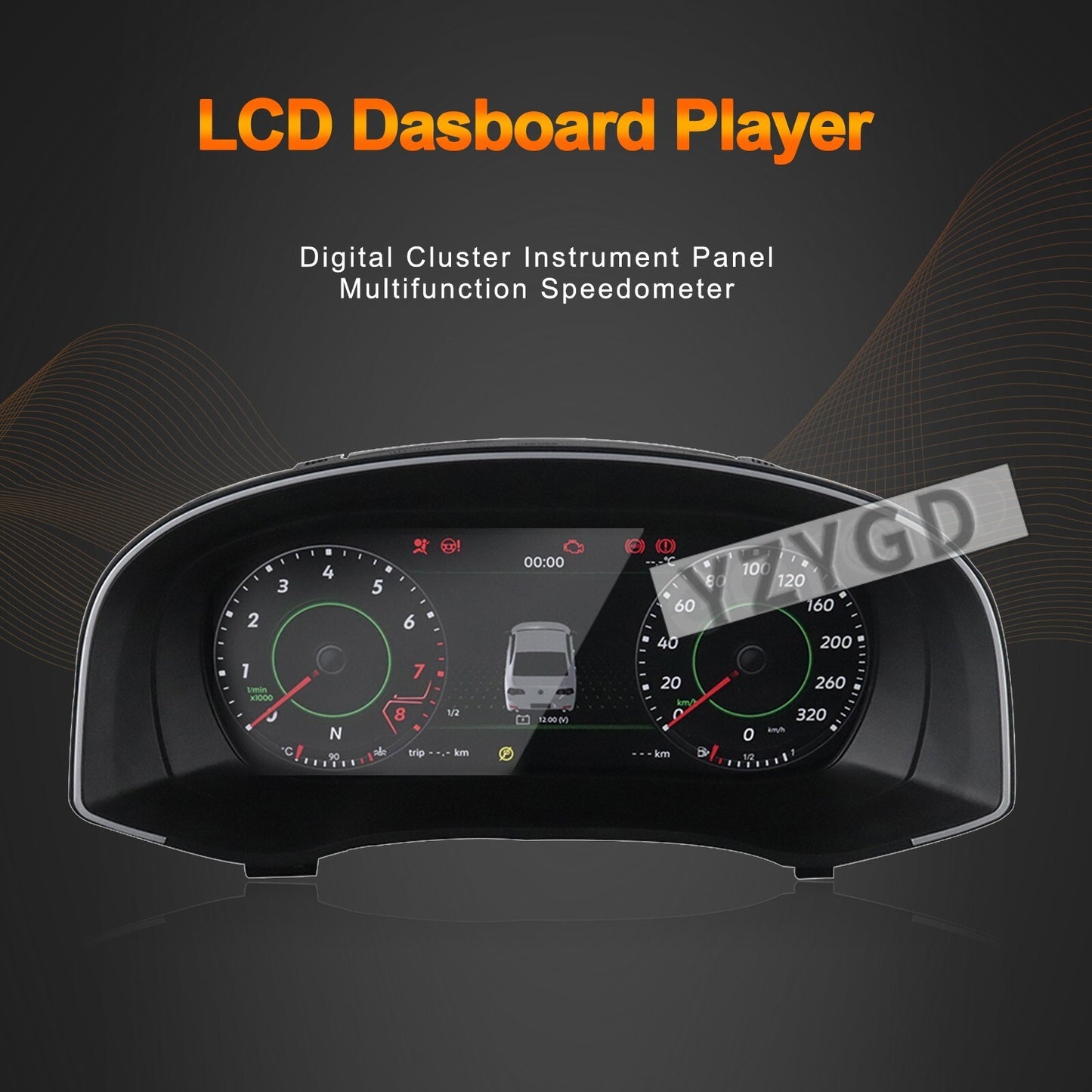 for Volkswagen for Passat 2011-2015 Speedometer Digital LCD Instrument Cluster SWC Q