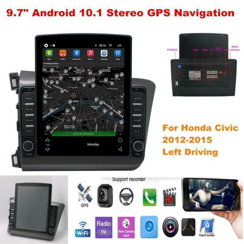 9.7 Android 10.1 Stereo Radio GPS Navigation Kit for Honda for Civic 12-15 Left Cab