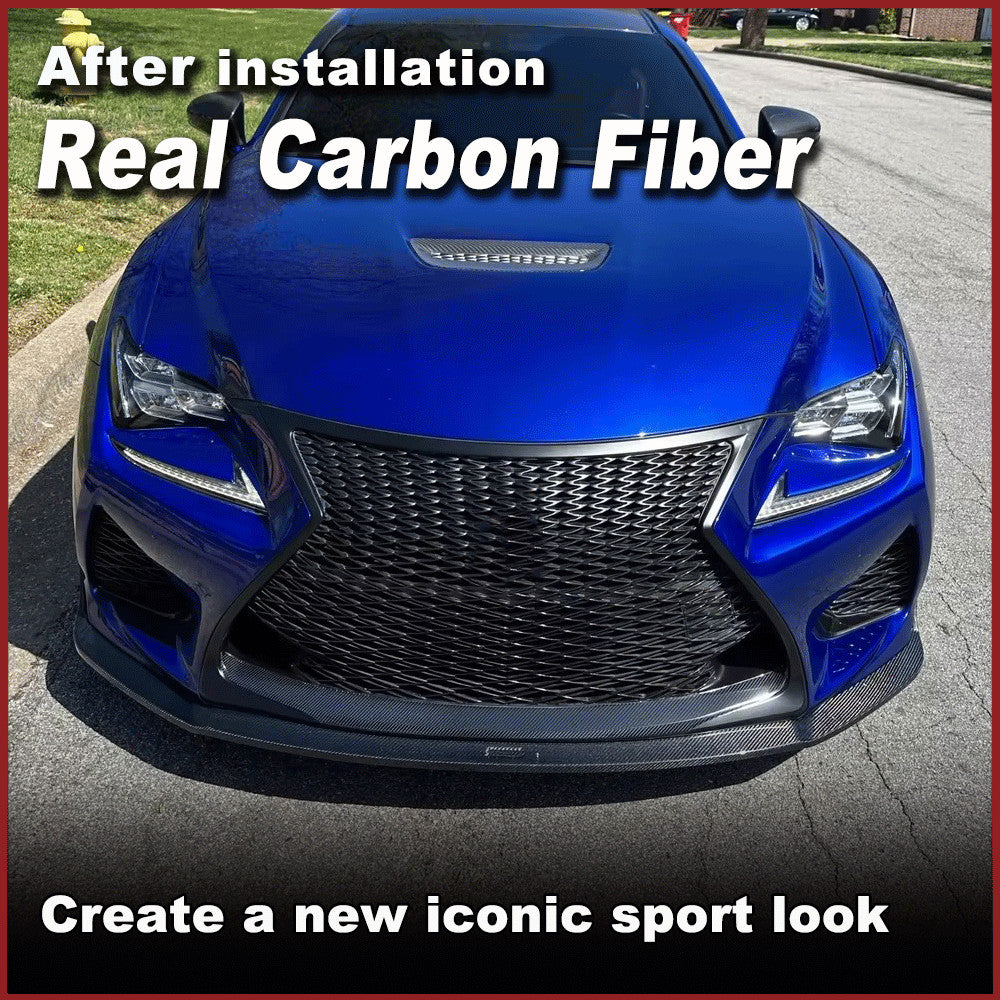 Fit for Lexus RC F Coupe 2015-2018 REAL Carbon Fiber Front Bumper Lip Spoiler