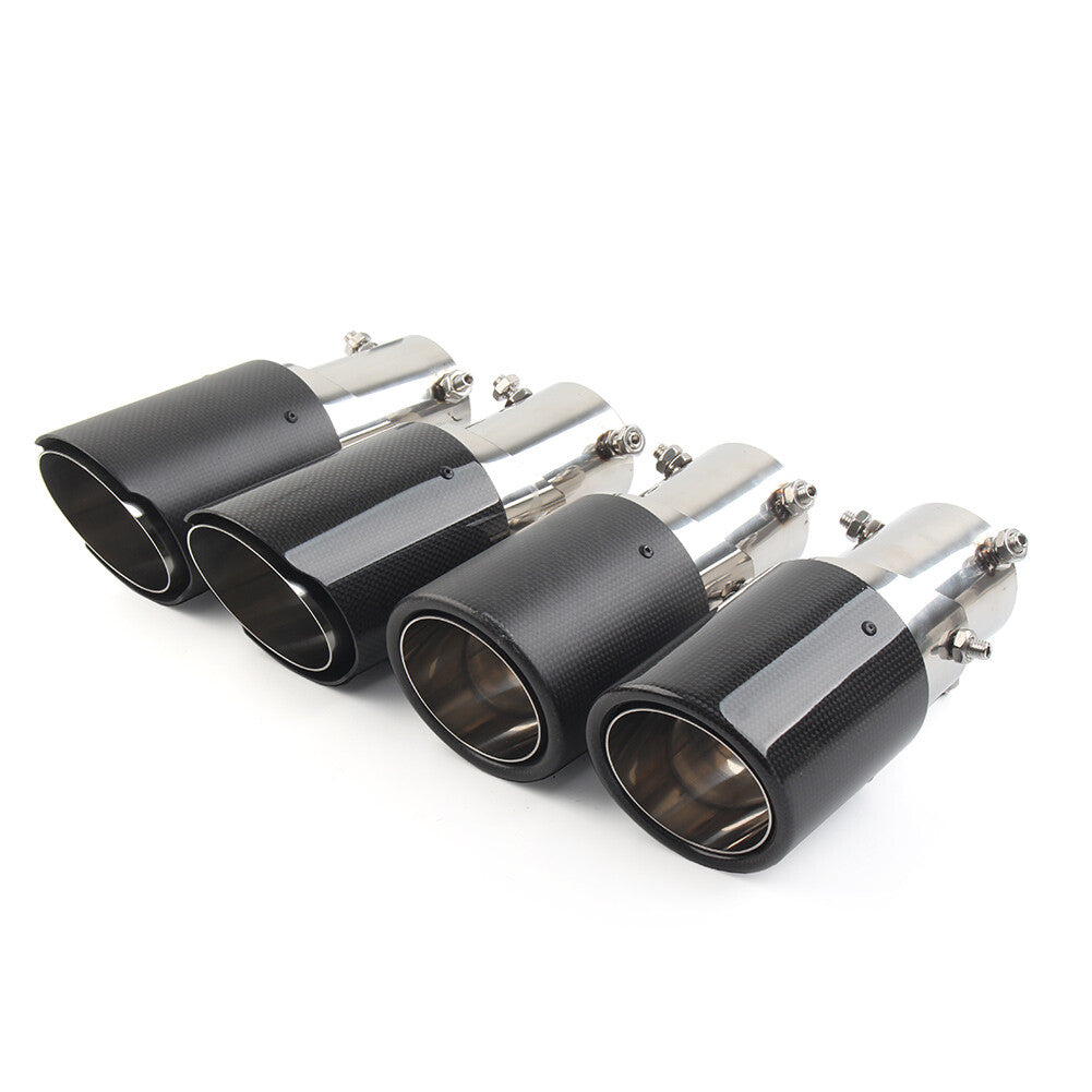 Tail Pipe Muffler Straight Exhaust System Universal For Stainless Steel End Tips Q
