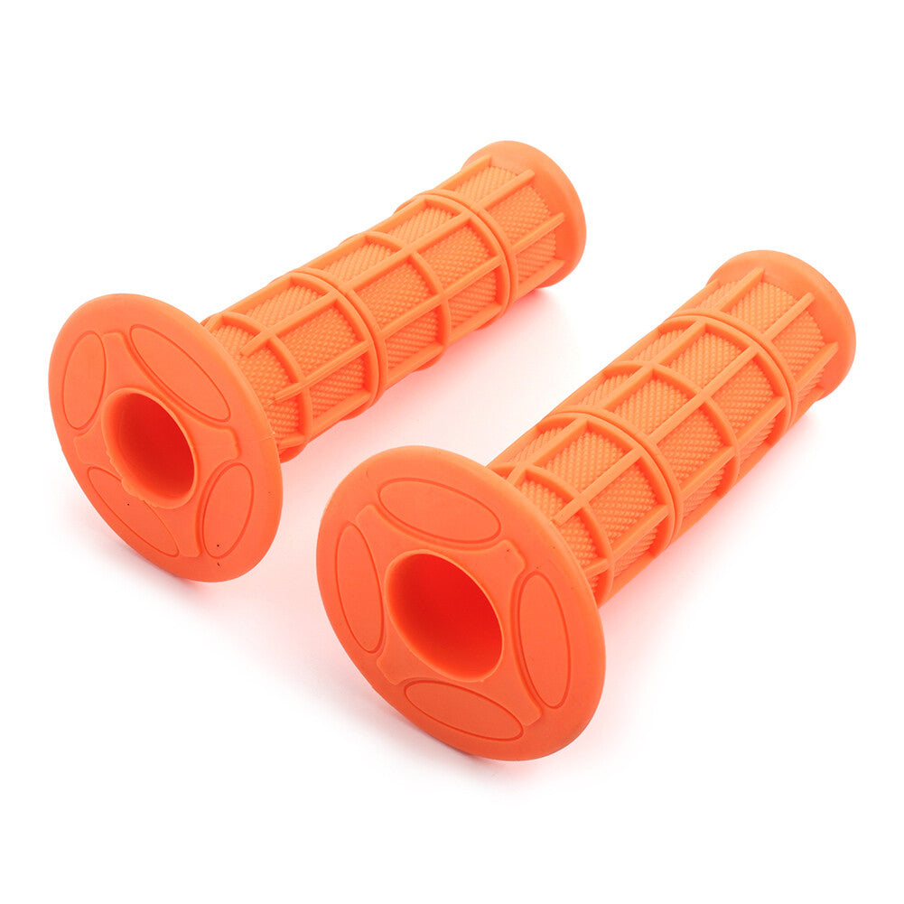 Orange Rubber 7/81 Pro Hand Grips Throttle Handle Bar ATV MX Dirt Bike Enduro