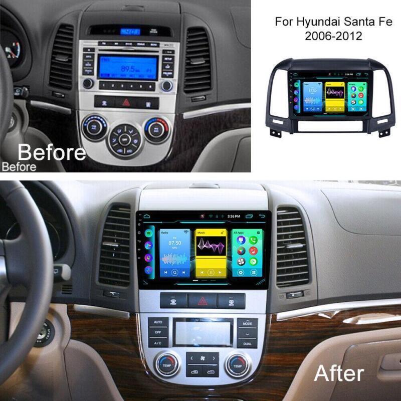 8-Core Android Car Radio GPS Navigation Carplay for Hyundai Santa Fe 2006-2012
