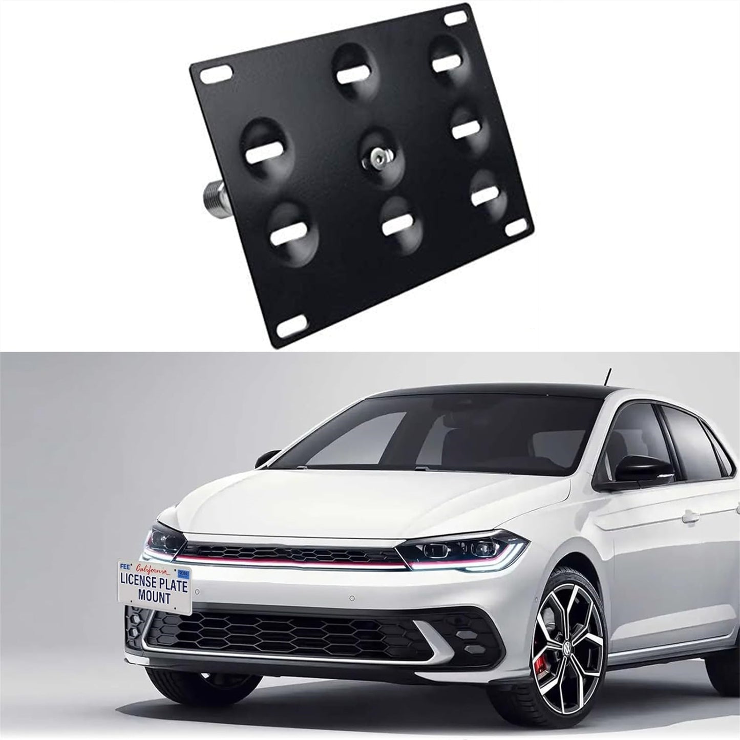 Bumper tow hook license plate mounting bracket suitable for 22-25 for Golf MK8 GTi n