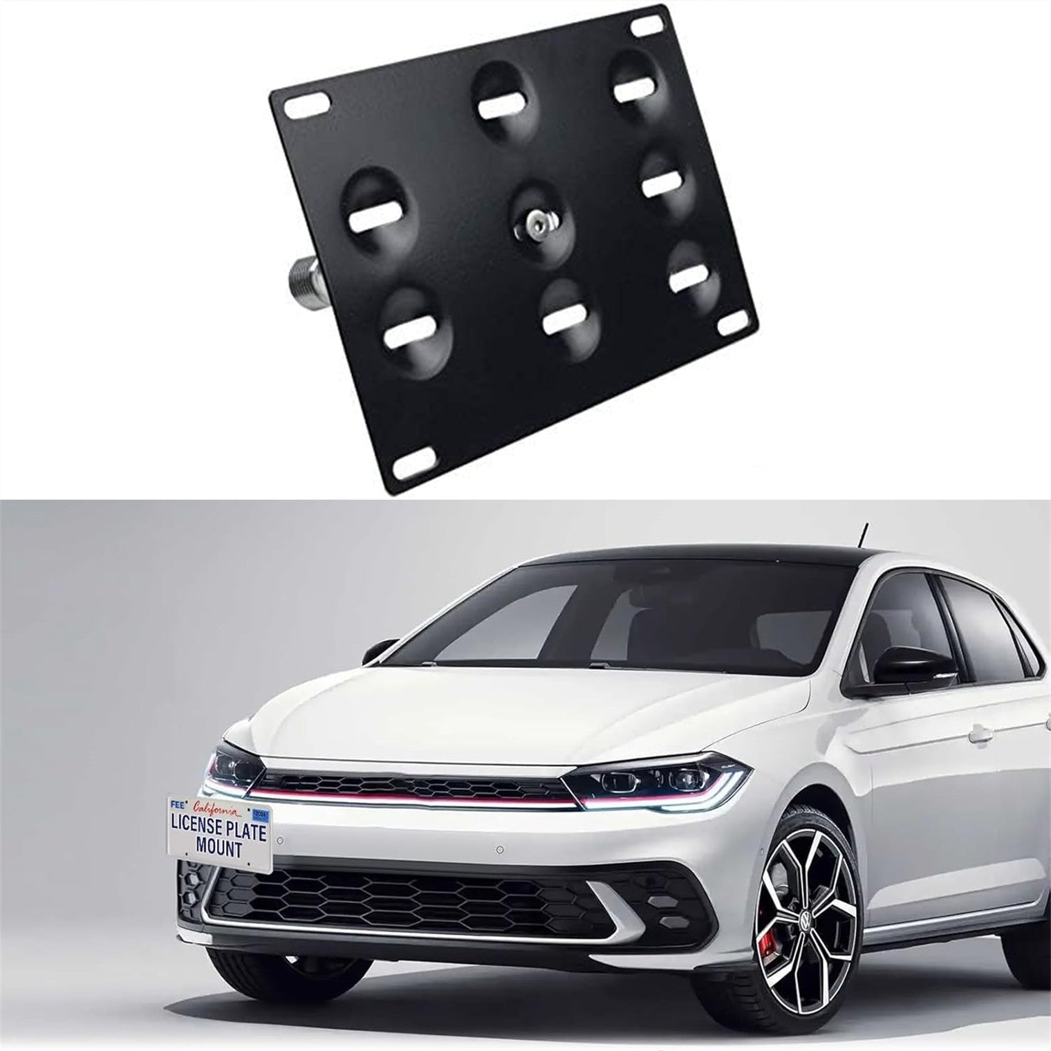Bumper tow hook license plate mounting bracket suitable for 22-25 for Golf MK8 GTi n