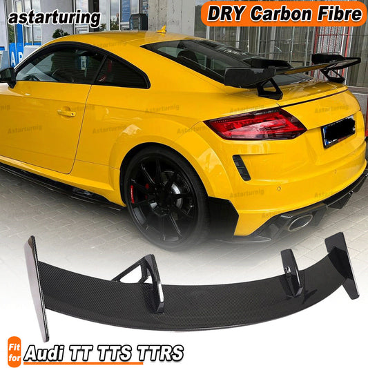 for Audi TT TTS TTRS MK3 8S 2015-2020 DRY Carbon Fiber Rear Trunk Spoiler Wing