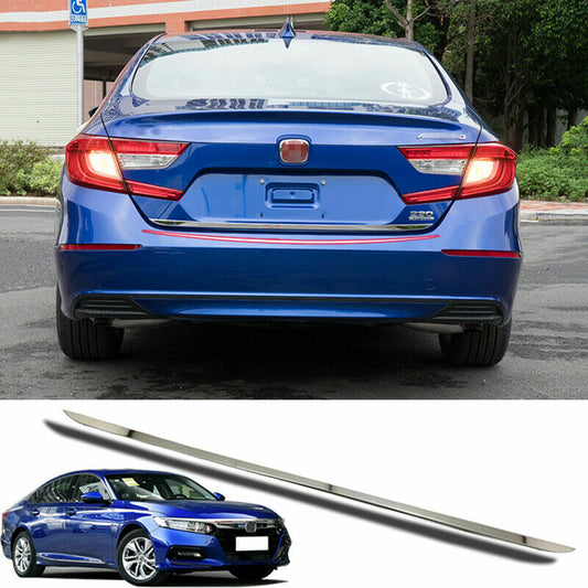 for Honda Accord 2018-2021 Chrome Stainless steel Rear Trunk Molding Strip Trim