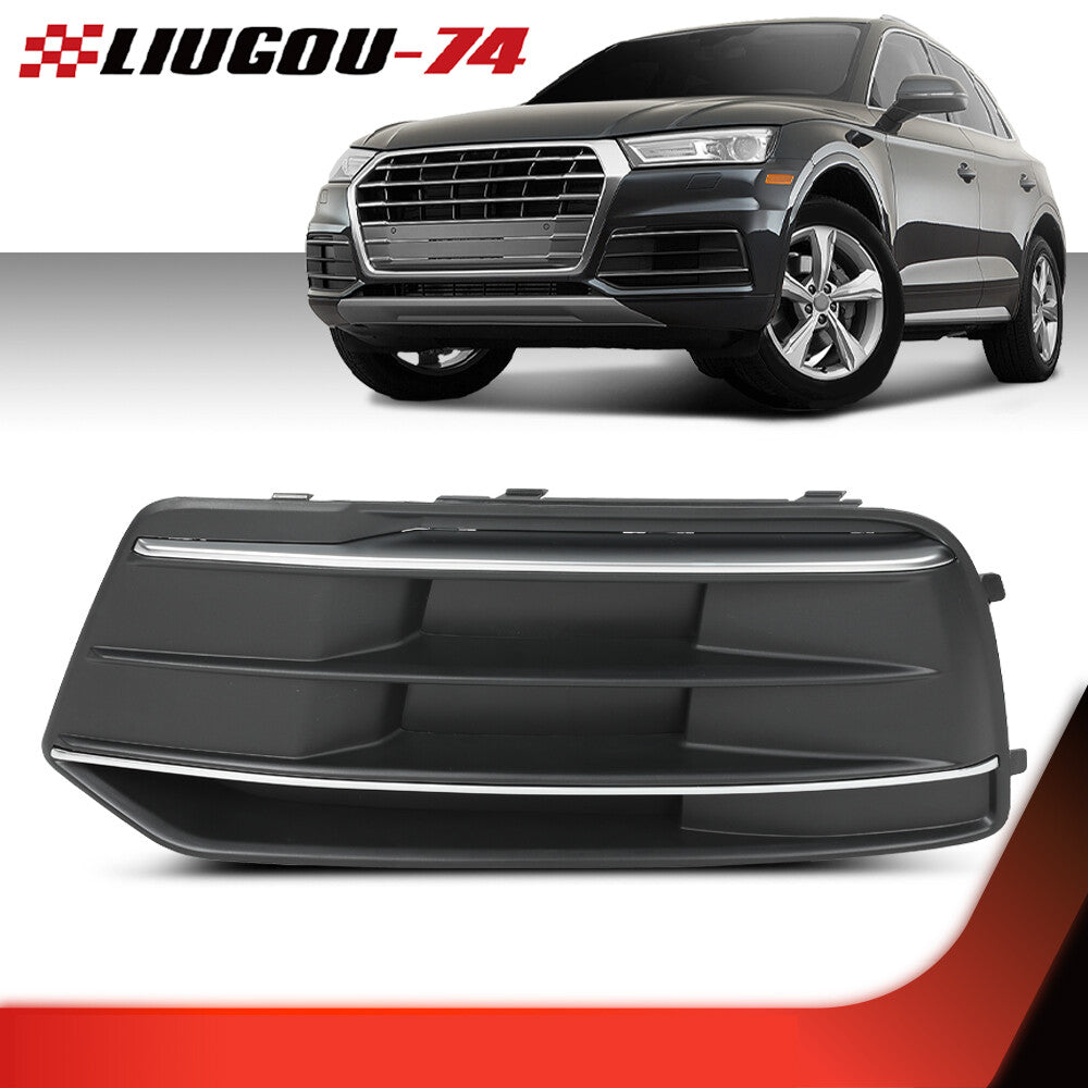 Suitable for 2018-2020 for Audi Q5 left front bumper fog light barbecue grille cover decoration- v
