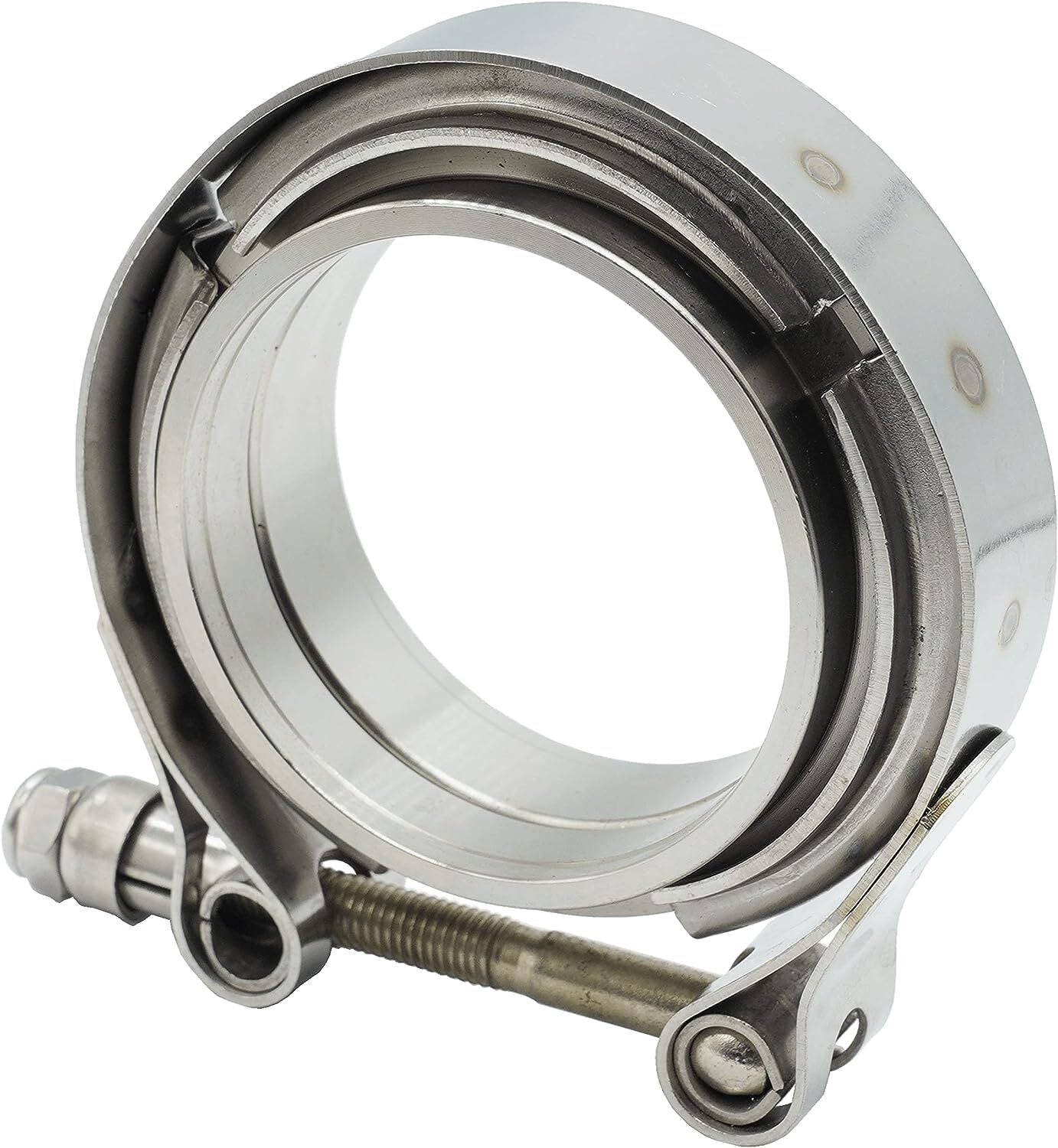 Quick-release 2.5-inch V-band flange and clamp kit for turbo exhaust pipe SS304
