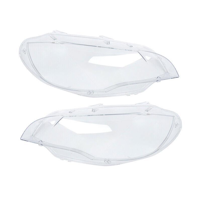 for BMW E71 X6 2008 - 2014 Pair Front Headlight Headlamp Transparent Lens Cover