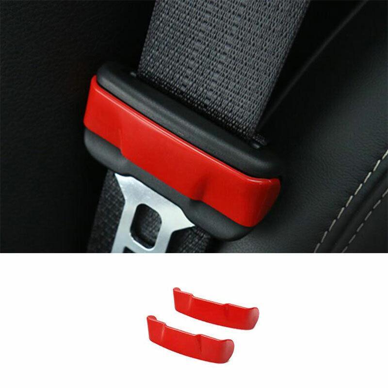 for Ford for Mustang 2015-2022 Paint Red Safety Belt Buckle Accessories Cover Trim