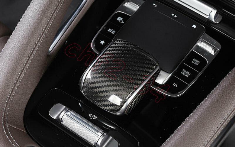 for Benz GLE GLS 2020-2022 Dry Carbon Fiber Central Console Gear Shift Knob Trim