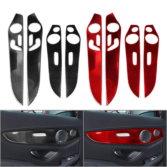 Inner Door Panel Cover Trim Fit GLC Class X253 2016-2021 4pcs