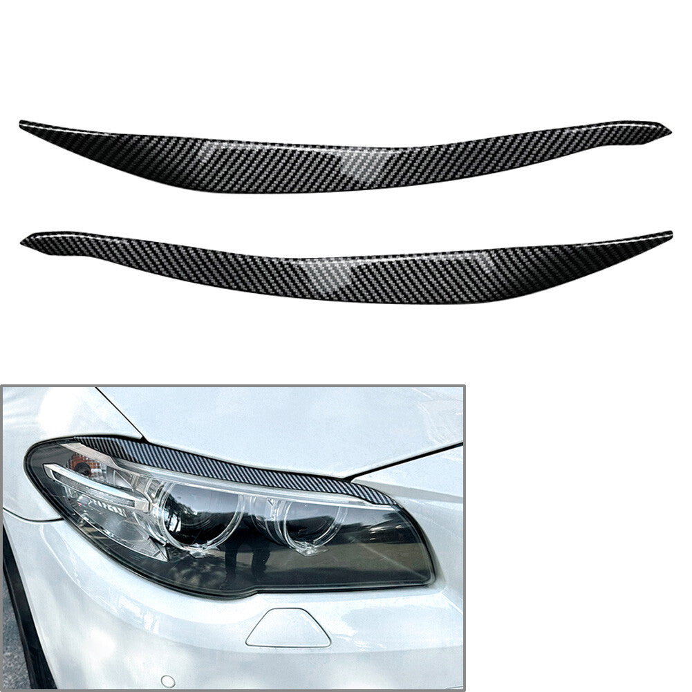 Front Headlight Eyelids Eyebrow Cover for BMW 5 Series F10 F11 2015-2017 16