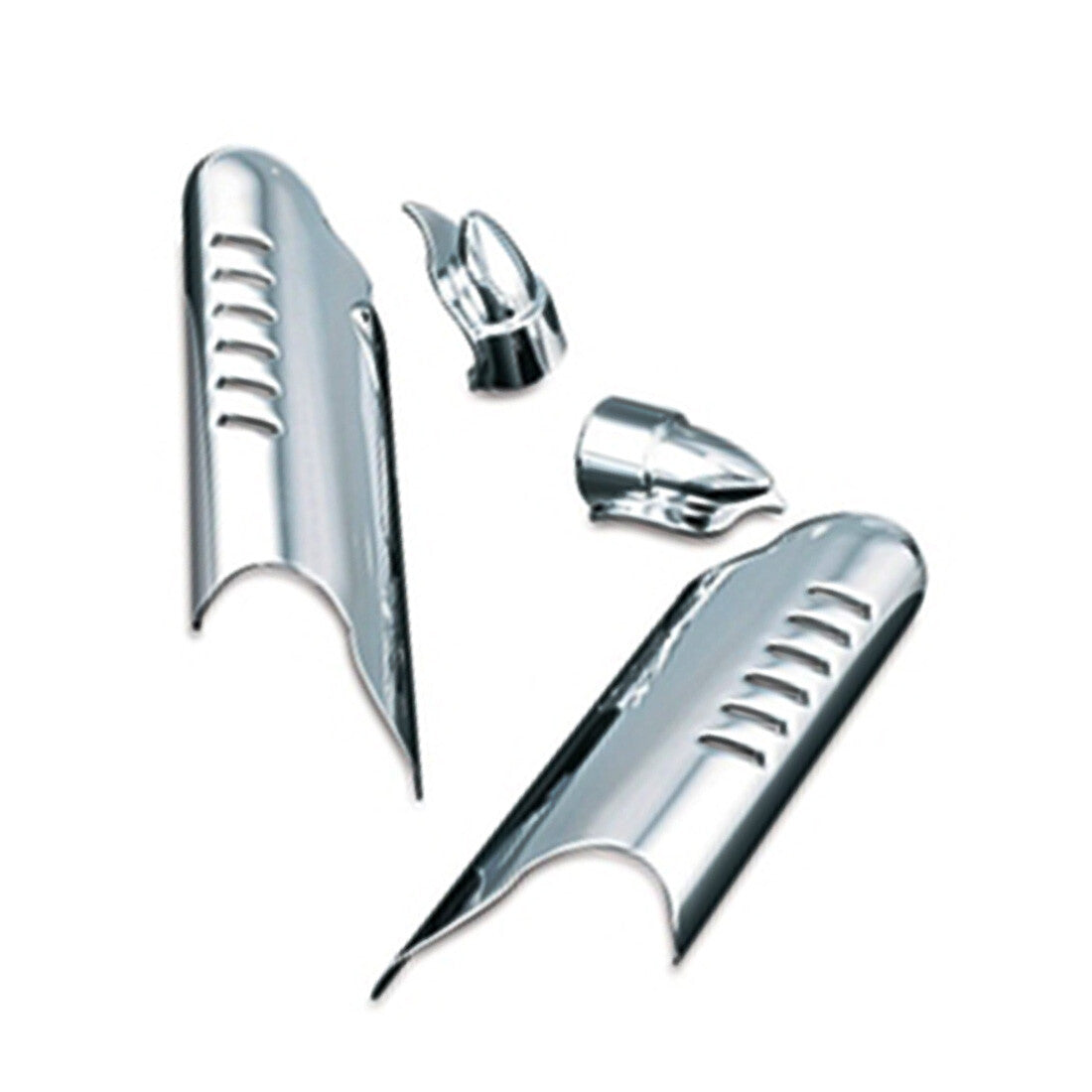 Chrome Fork Lower Leg Deflector Shield Cover for Harley Glide Road king 2000-13 Q