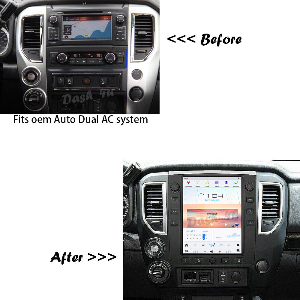 12.1 Android 13.0 Vertical Screen Car-Play GPS Radio for Nissan Titan 2016-2020