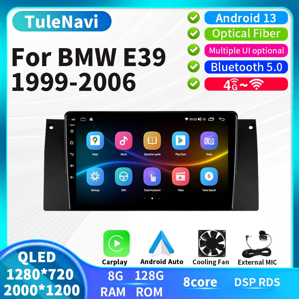 for BMW for X5 E39 E53 1999-2006 Auto CarPlay Car Radio Screen GPS Multimedia Player