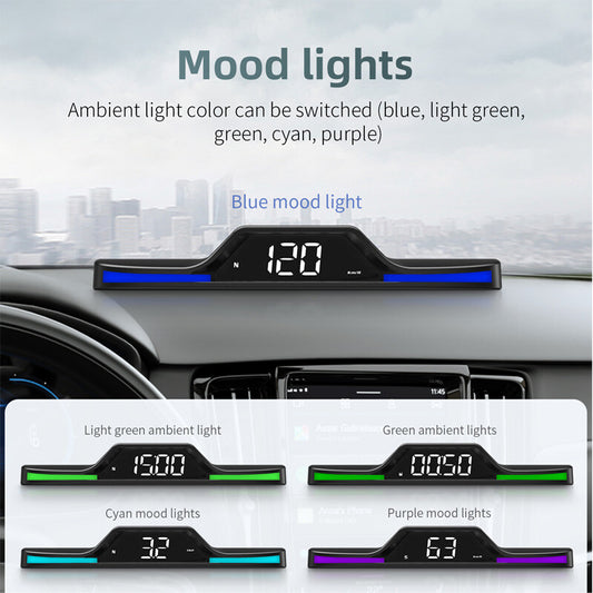 1-piece digital GPS speedometer HUD head-up display MPH overspeed warning kit for SUVs