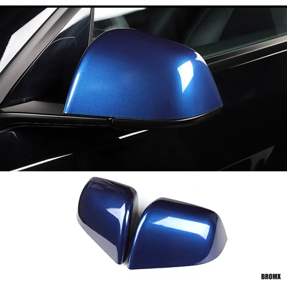 for Tesla Model 3 2017-2022 Pair Exterior Rearview Mirror Replacement Caps Blue