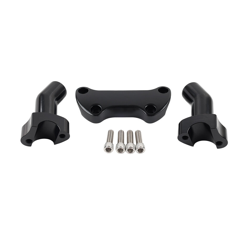 Top Cover 3.5 Handlebar Risers Clamp Black for Harley Dyna Softail Sportster