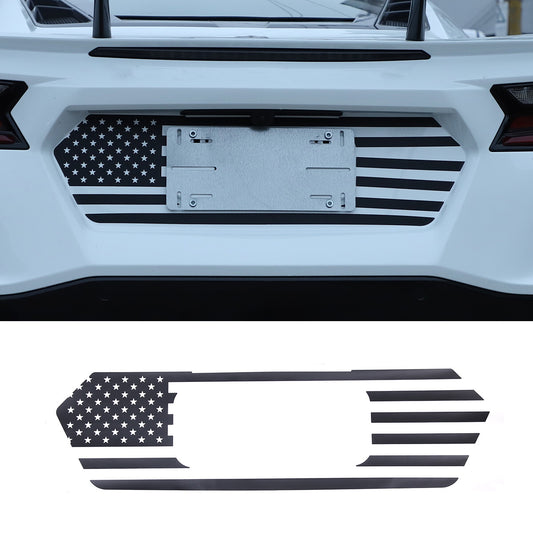 Suitable for 2020-24 for Corvette C8 US Flash Decal License Plate Filling Area Vinyl Graphic