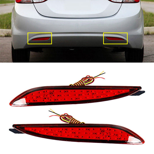 Rear Pair Bumper Reflector TailLight Braking Light for Hyundai for Elantra 2012 2013 v