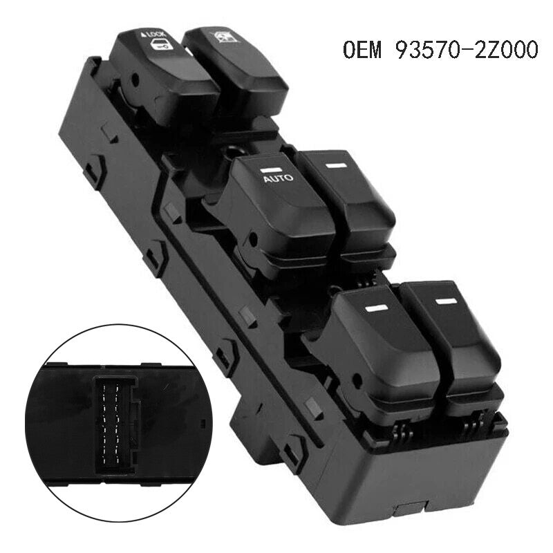 for Hyundai IX35 93570-2Z000 1X Auto Driver Side Power Window Switch Black