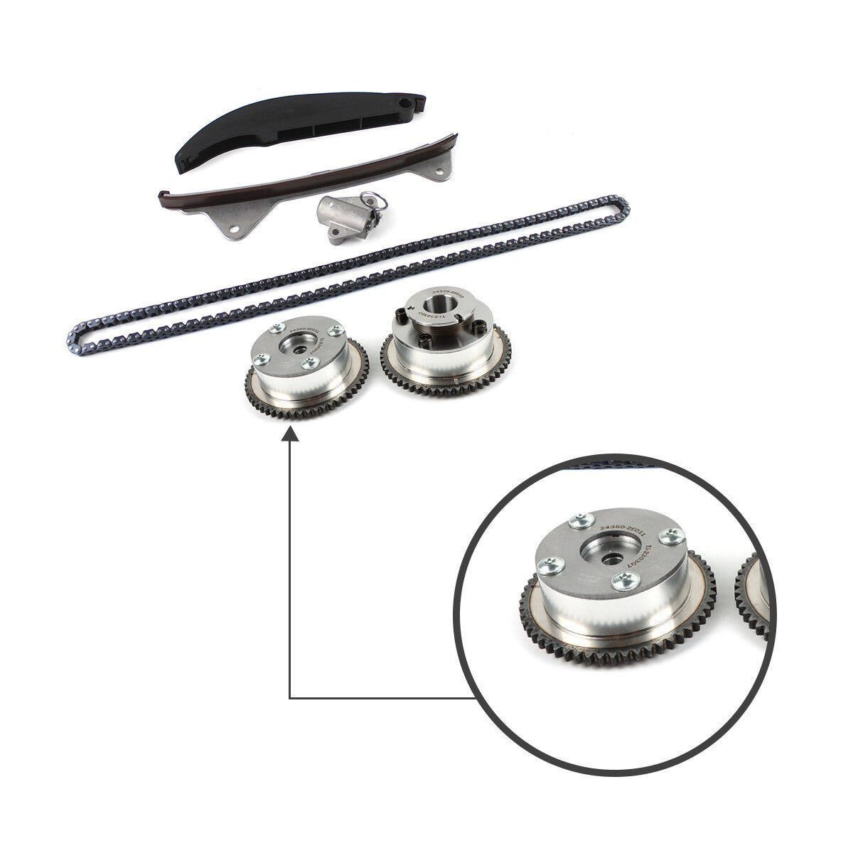 VVT  Timing Chain Kit Fit For 2.0L for Hyundai for Kia for Elantra Kona Forte Cerato for Tucson