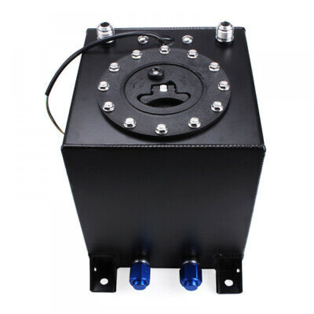 2.5 Gallon 10L Aluminum Fuel Surge Tank Mirror Polish Fuel Cell With Sensor Q