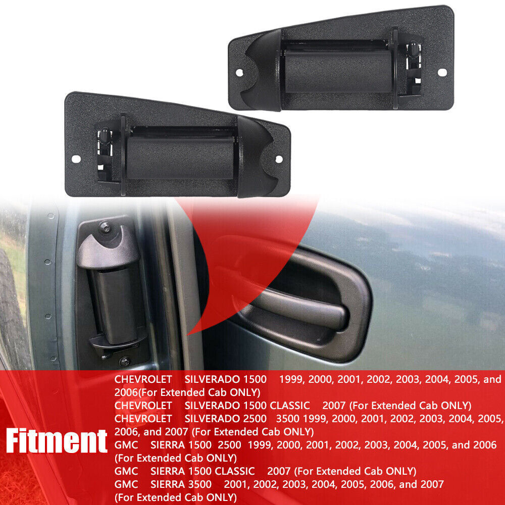 Rear 1-Pair Extended Door Handle for Chevy Silverado for GMC for Sierra 1500 2500 99-07
