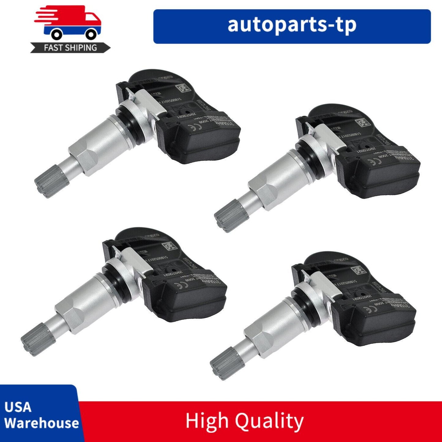 Set of (4) 52933-3N000 TIRE PRESSURE MONITOR SENSOR TPMS for Hyundai for Kia