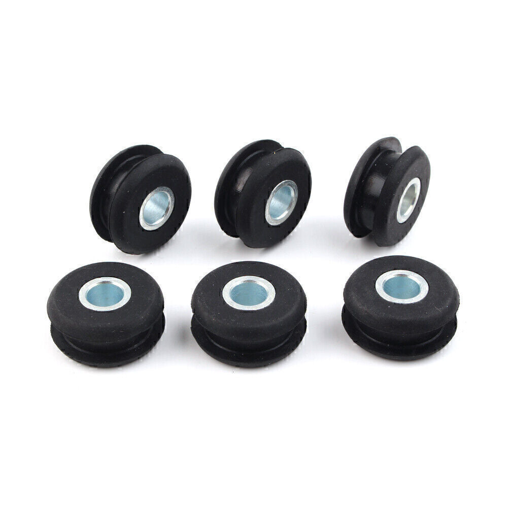 6¡Á Black Gas Tank Mounts Rubber Grommets Fit for Harley Softail Q