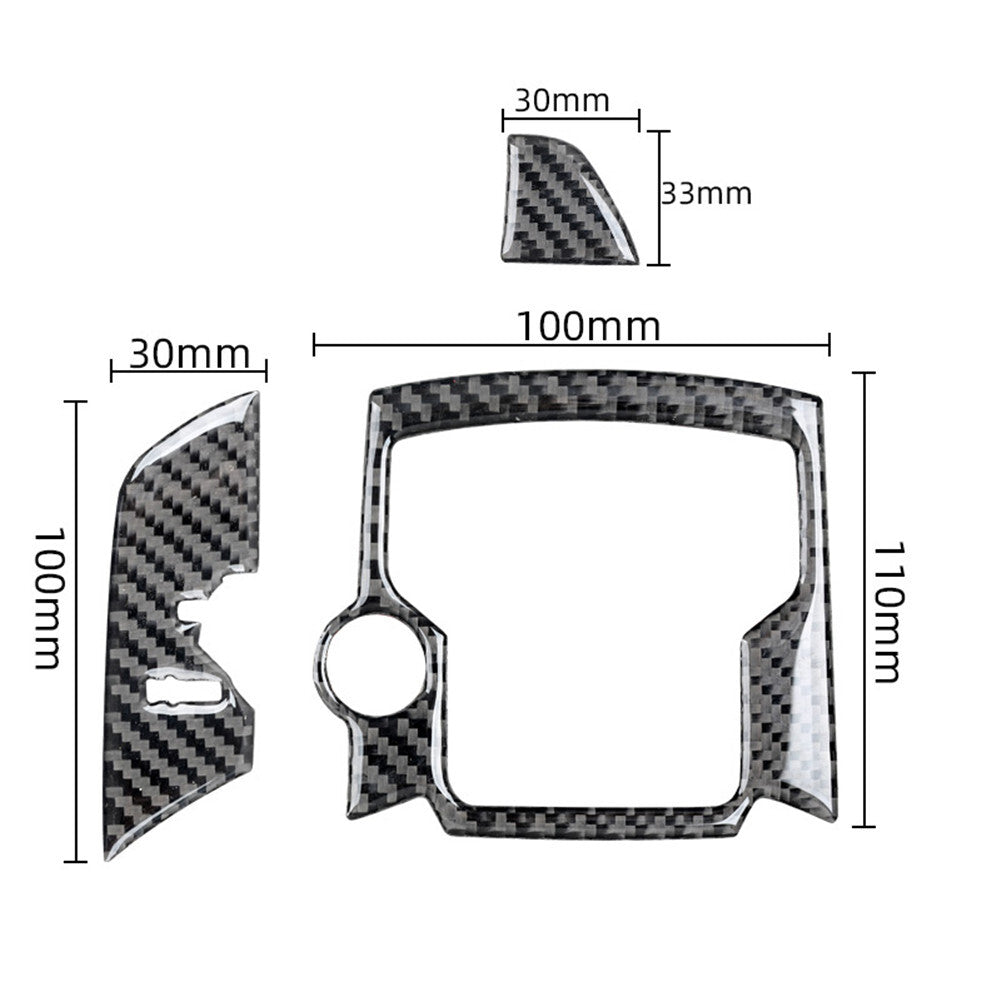 7Pcs Central Gear Shift Trim Cover Carbon Fiber For FJ Curiser 2007-2021 v