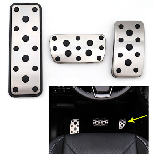 3-Piece Car Foot Gas Brake Pedal Cover Kit for Subaru Legacy 15-20 Outback 14-20