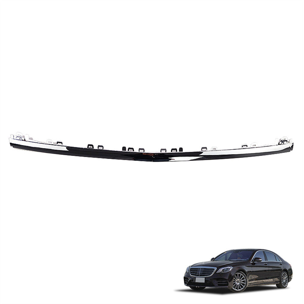 Chrome Front Bumper Lip Bezel Cover Trim For 2018-20 S45 S560 W222
