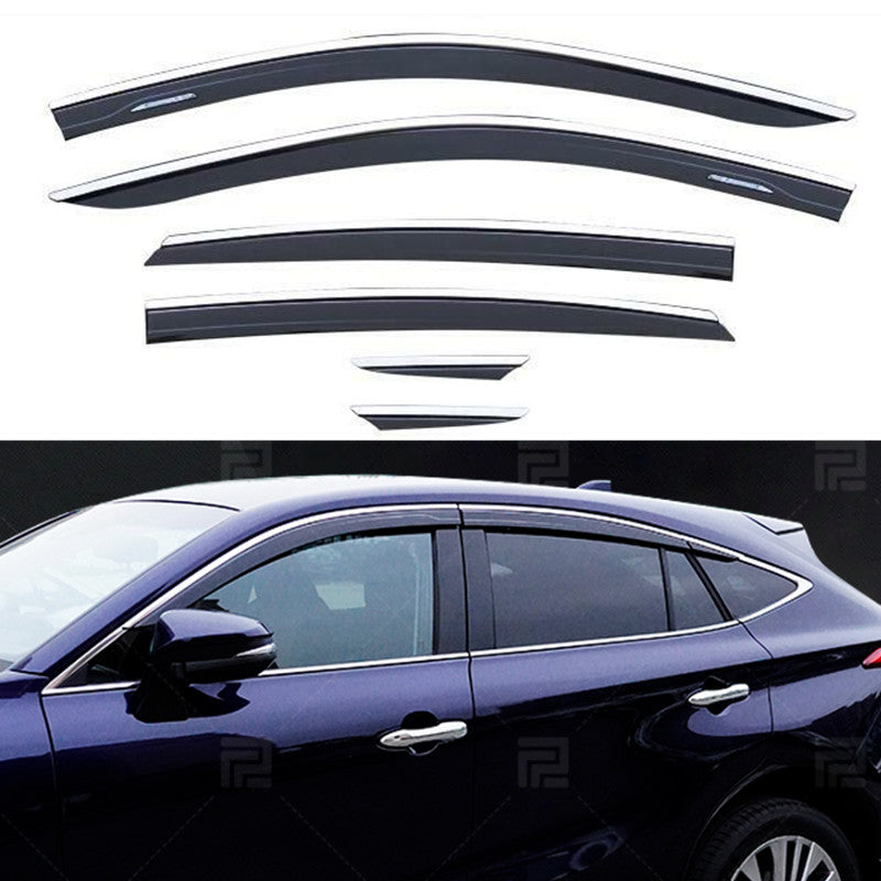 Black&steel Window Visor Vent Shades Sun Rain Guard B For Venza 2021-2024 n