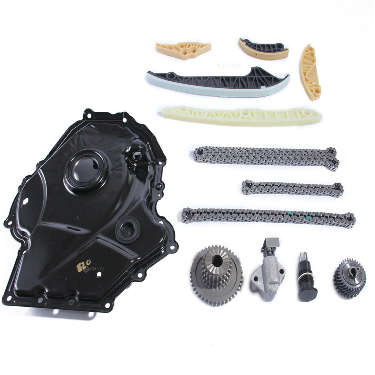 Engine Timing Chain Tensioner Kit W/ Cover for VW for Golf MK5 MK6 for Audi A3 Q