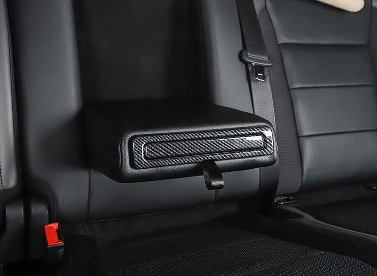 Fit for Ford F150 F-150 2015-2020 Carbon Fiber Rear Storage Box Cover Trim 2pcs