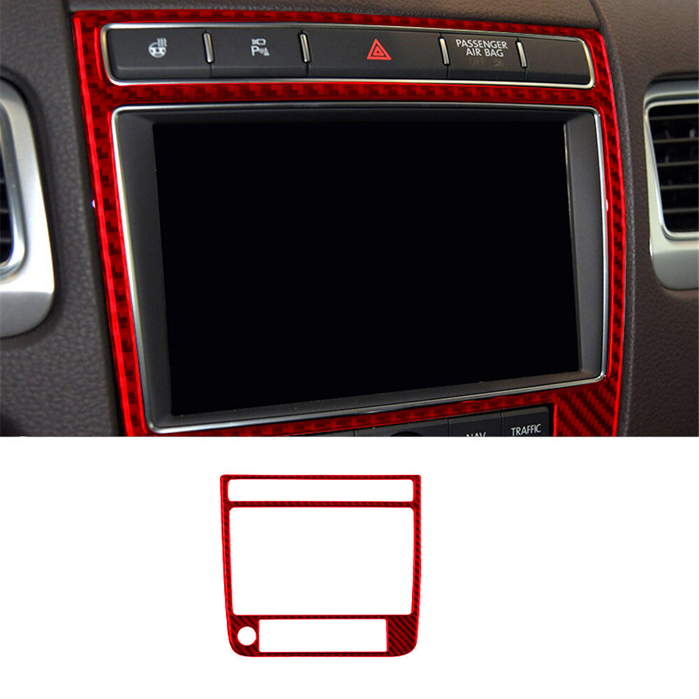6Pcs for Audi Q5 2018-2021 Red Carbon Fiber Interior Roof Hook Cover Trim v