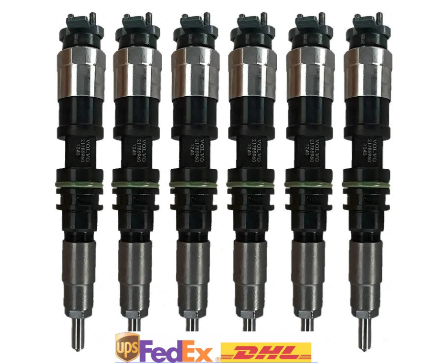 6X Fuel Injector 295050-1240 21785960 for Volvo Penta Engine TAD540VE TAD840VE