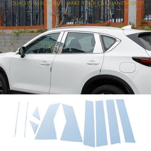 for Mazda CX-30 2020-24 Chrome Steel Window Center BC Pillar Post Cover Trim 10X