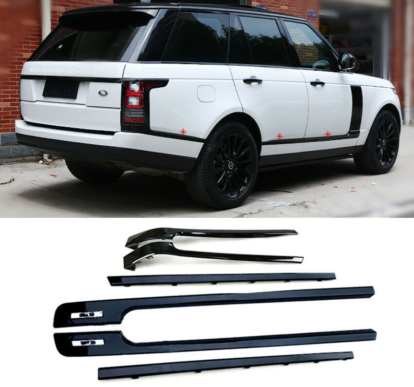 6p for Range Rover HSE LWB 2013-2021 Black Door Side Body Molding Trim Strip Kit