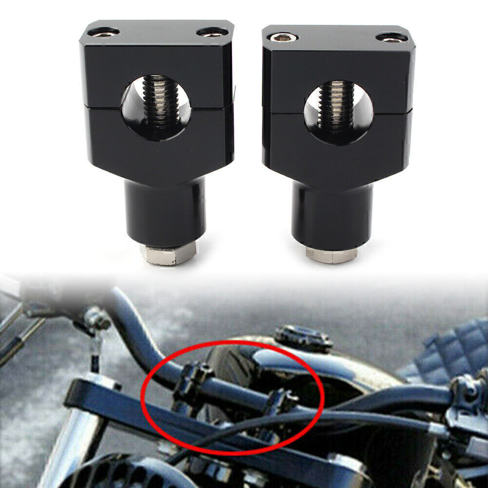 1 Handlebar Handle Bar Adapter Risers Clamp Mounts Motorcycle Fit for Harley Fatboy