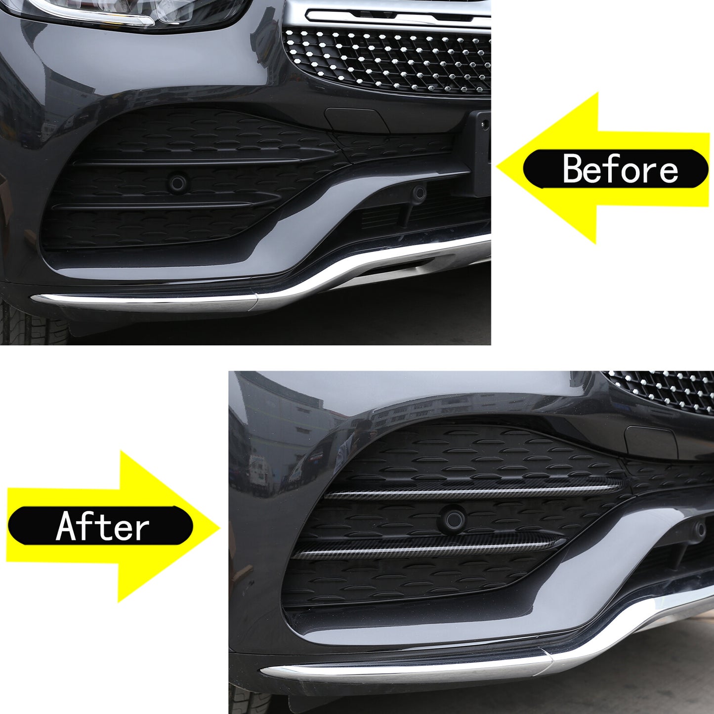 4-piece carbon fiber front fog light cover for GLC X25 3-Class (2020-22-) n