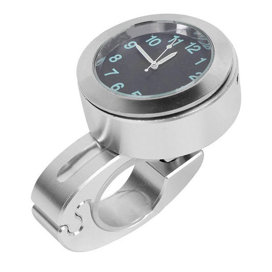 Motorcycle Handlebar Watch Set Bike Hand Grip Bar Mount Quartz Clock Waterproof Q