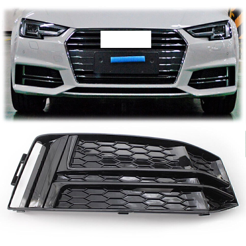 Right Front Bumper Lower Grille Grill Fit for AUDI S4 A4 B9 2017 18 Black