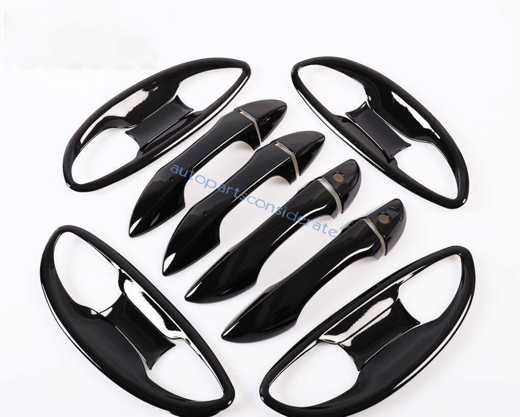 for Toyota for Corolla 14-2019 Glossy Black Side Door Handle Bowl Cup Cover Trim 16P