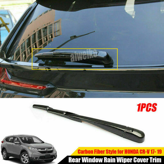 for HONDA CR-V CRV 2017-2022 Carbon Fiber Rear Window Rain Wiper Cover Trim 4pcs